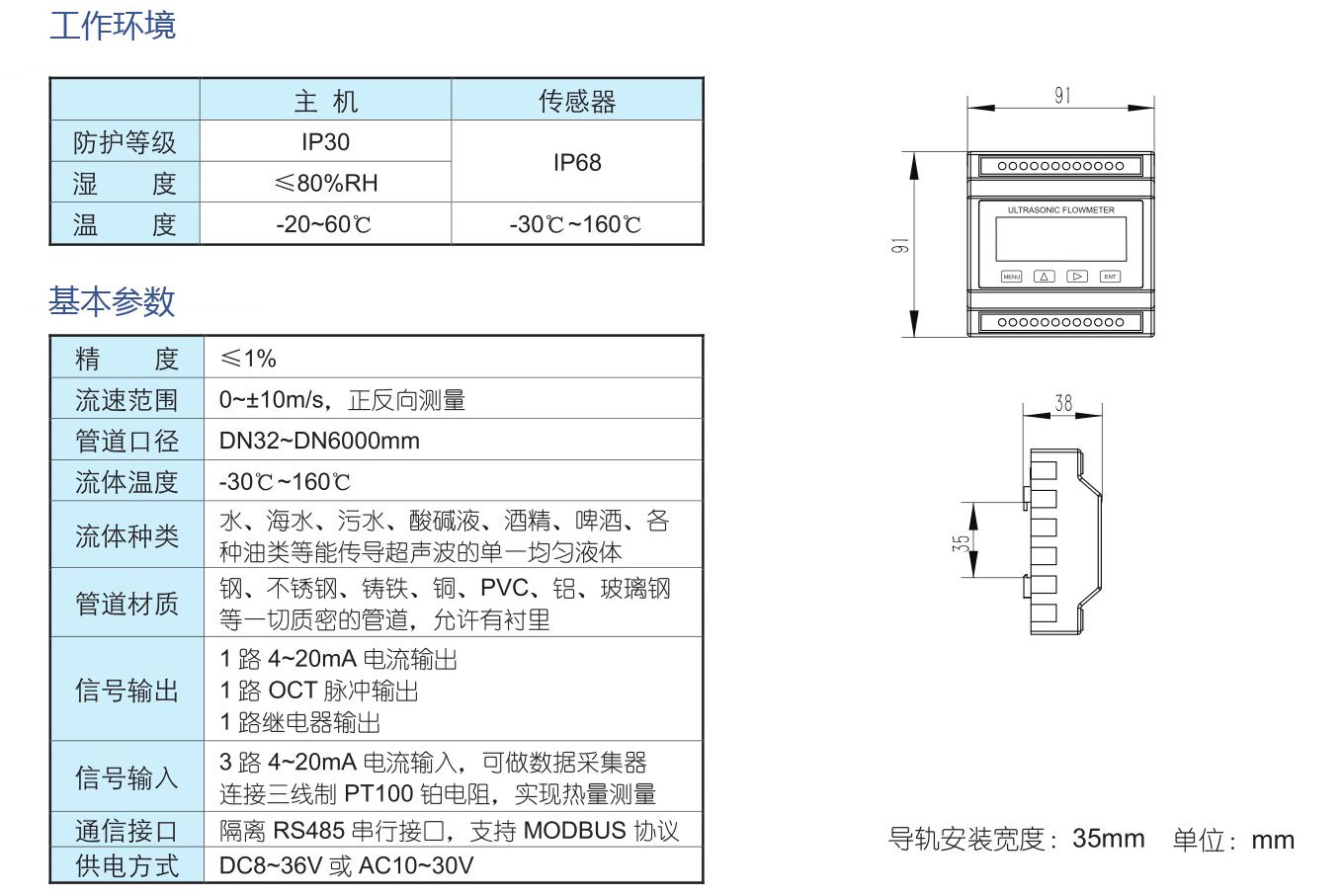 TUF-2000M 模塊管段式超聲波流量計(jì)