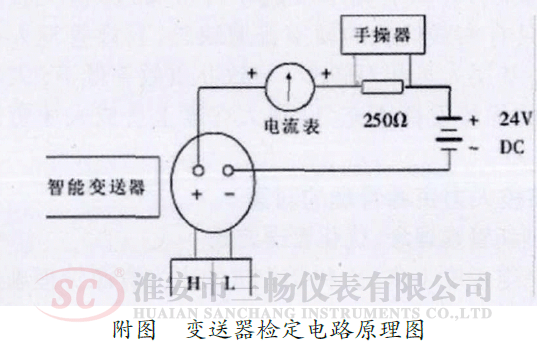 壓力變送器檢定線(xiàn)路圖
